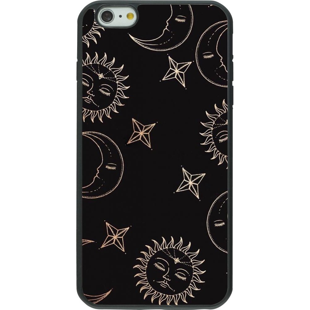 Hülle iPhone 6 Plus / 6s Plus - Silikon schwarz Suns and Moons
