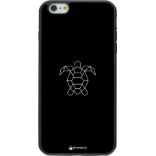 Coque iPhone 6 Plus / 6s Plus - Silicone rigide noir Turtles lines on black