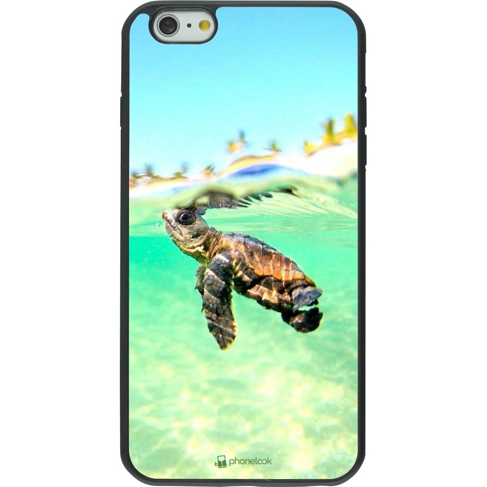 Coque iPhone 6 Plus / 6s Plus - Silicone rigide noir Turtle Underwater