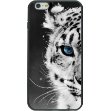 Coque iPhone 6 Plus / 6s Plus - Silicone rigide noir White tiger blue eye