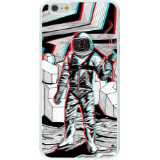 Hülle iPhone 6 Plus / 6s Plus - Silikon weiss Anaglyph Astronaut