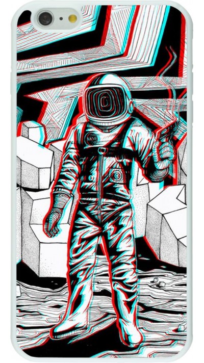 Coque iPhone 6 Plus / 6s Plus - Silicone rigide blanc Anaglyph Astronaut