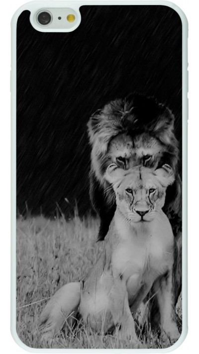 Coque iPhone 6 Plus / 6s Plus - Silicone rigide blanc Angry lions