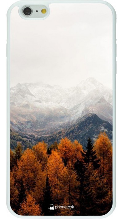 Hülle iPhone 6 Plus / 6s Plus - Silikon weiss Autumn 21 Forest Mountain