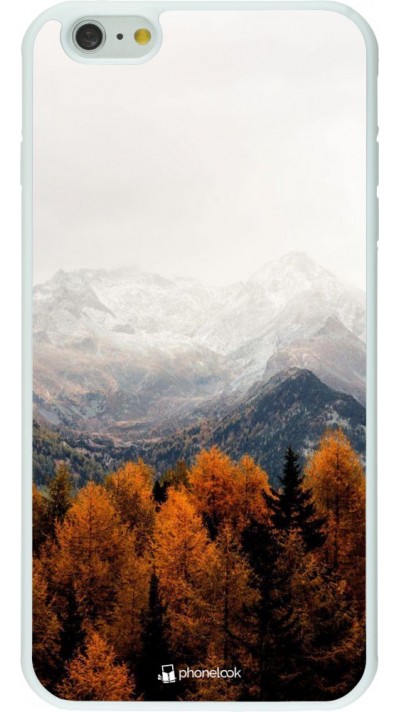 Coque iPhone 6 Plus / 6s Plus - Silicone rigide blanc Autumn 21 Forest Mountain