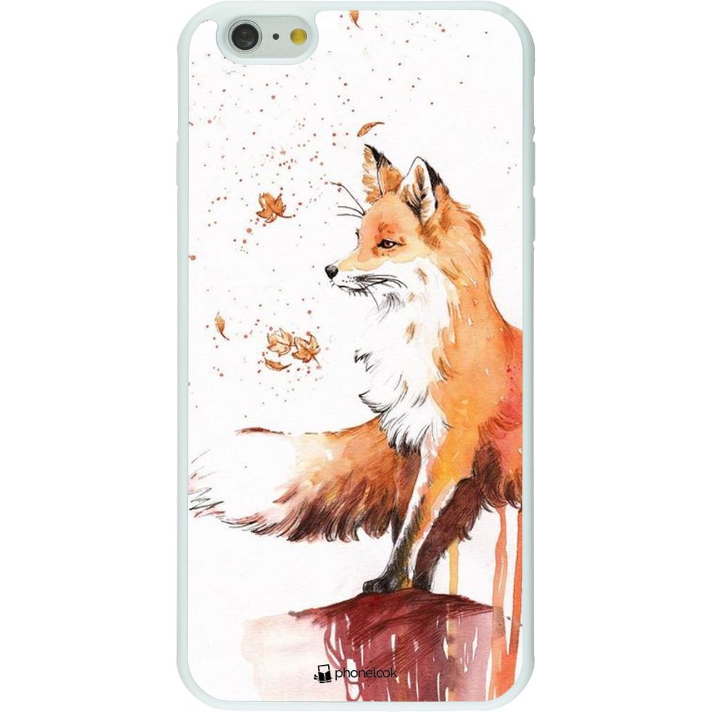 Coque iPhone 6 Plus / 6s Plus - Silicone rigide blanc Autumn 21 Fox