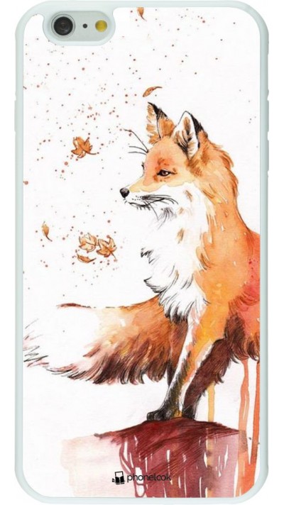 Hülle iPhone 6 Plus / 6s Plus - Silikon weiss Autumn 21 Fox