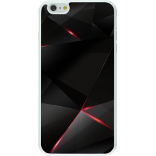 Hülle iPhone 6 Plus / 6s Plus - Silikon weiss Black Red Lines