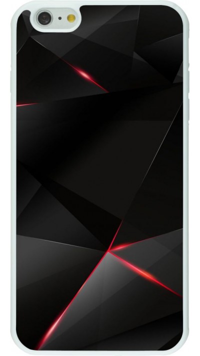 Hülle iPhone 6 Plus / 6s Plus - Silikon weiss Black Red Lines