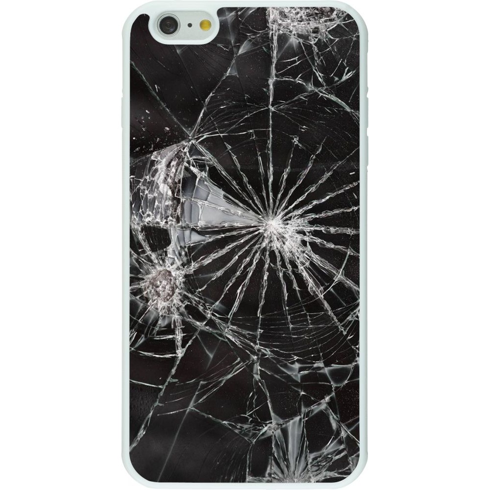 Hülle iPhone 6 Plus / 6s Plus - Silikon weiss Broken Screen