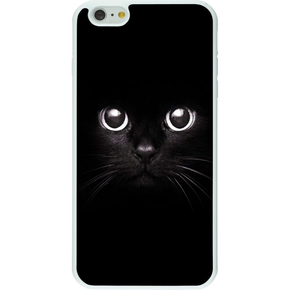 Hülle iPhone 6 Plus / 6s Plus - Silikon weiss Cat eyes