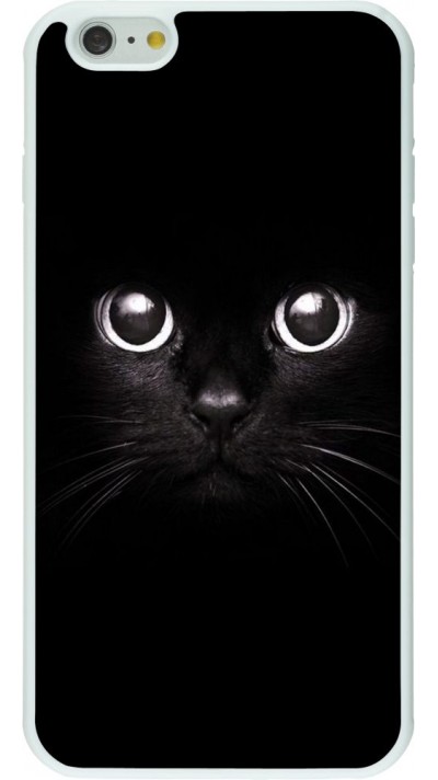 Hülle iPhone 6 Plus / 6s Plus - Silikon weiss Cat eyes