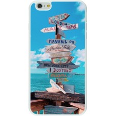 Coque iPhone 6 Plus / 6s Plus - Silicone rigide blanc Cool Cities Directions