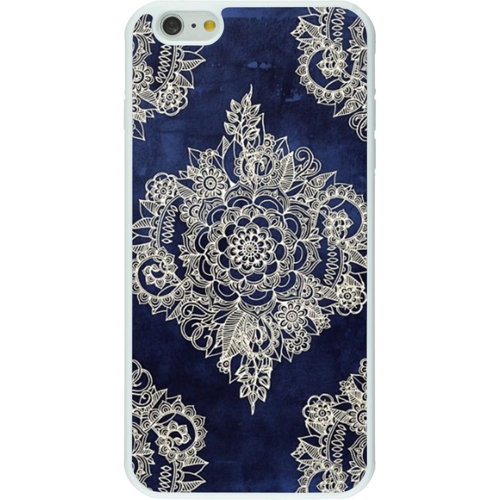 Coque iPhone 6 Plus / 6s Plus - Silicone rigide blanc Cream Flower Moroccan