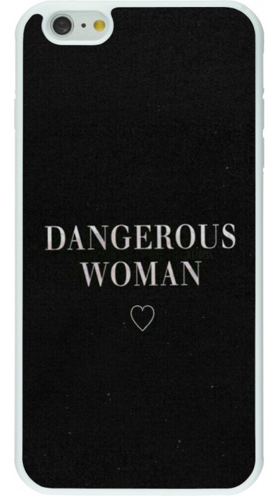 Hülle iPhone 6 Plus / 6s Plus - Silikon weiss Dangerous woman