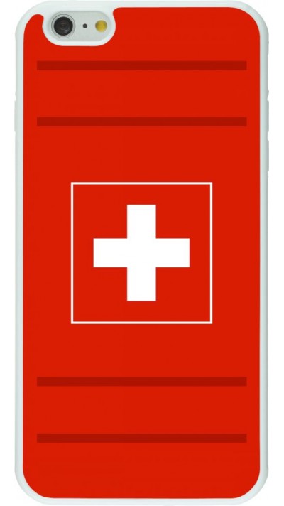 Coque iPhone 6 Plus / 6s Plus - Silicone rigide blanc Euro 2020 Switzerland
