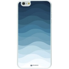 Coque iPhone 6 Plus / 6s Plus - Silicone rigide blanc Flat Blue Waves