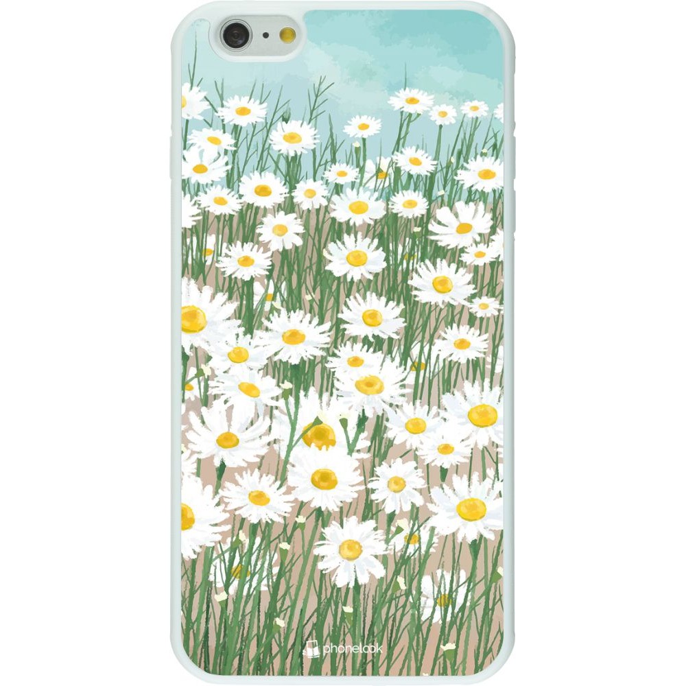 Coque iPhone 6 Plus / 6s Plus - Silicone rigide blanc Flower Field Art