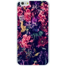 Coque iPhone 6 Plus / 6s Plus - Silicone rigide blanc Flowers Dark