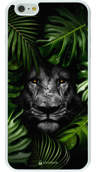 Coque iPhone 6 Plus / 6s Plus - Silicone rigide blanc Forest Lion