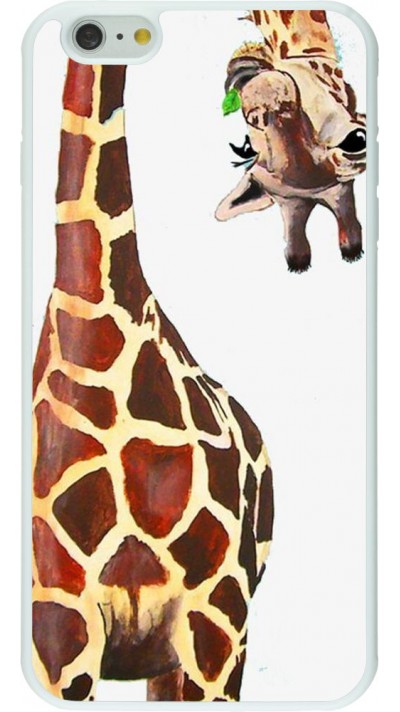 Hülle iPhone 6 Plus / 6s Plus - Silikon weiss Giraffe Fit