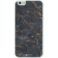 Hülle iPhone 6 Plus / 6s Plus - Silikon weiss Grey Gold Marble