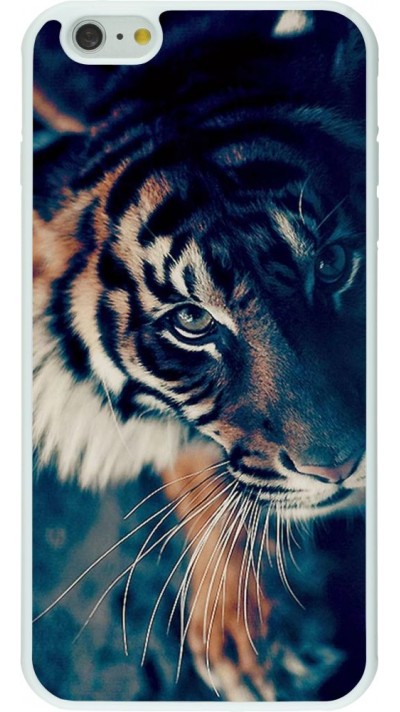 Hülle iPhone 6 Plus / 6s Plus - Silikon weiss Incredible Lion