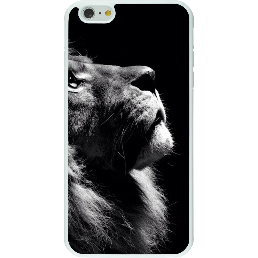 Coque iPhone 6 Plus / 6s Plus - Silicone rigide blanc Lion looking up