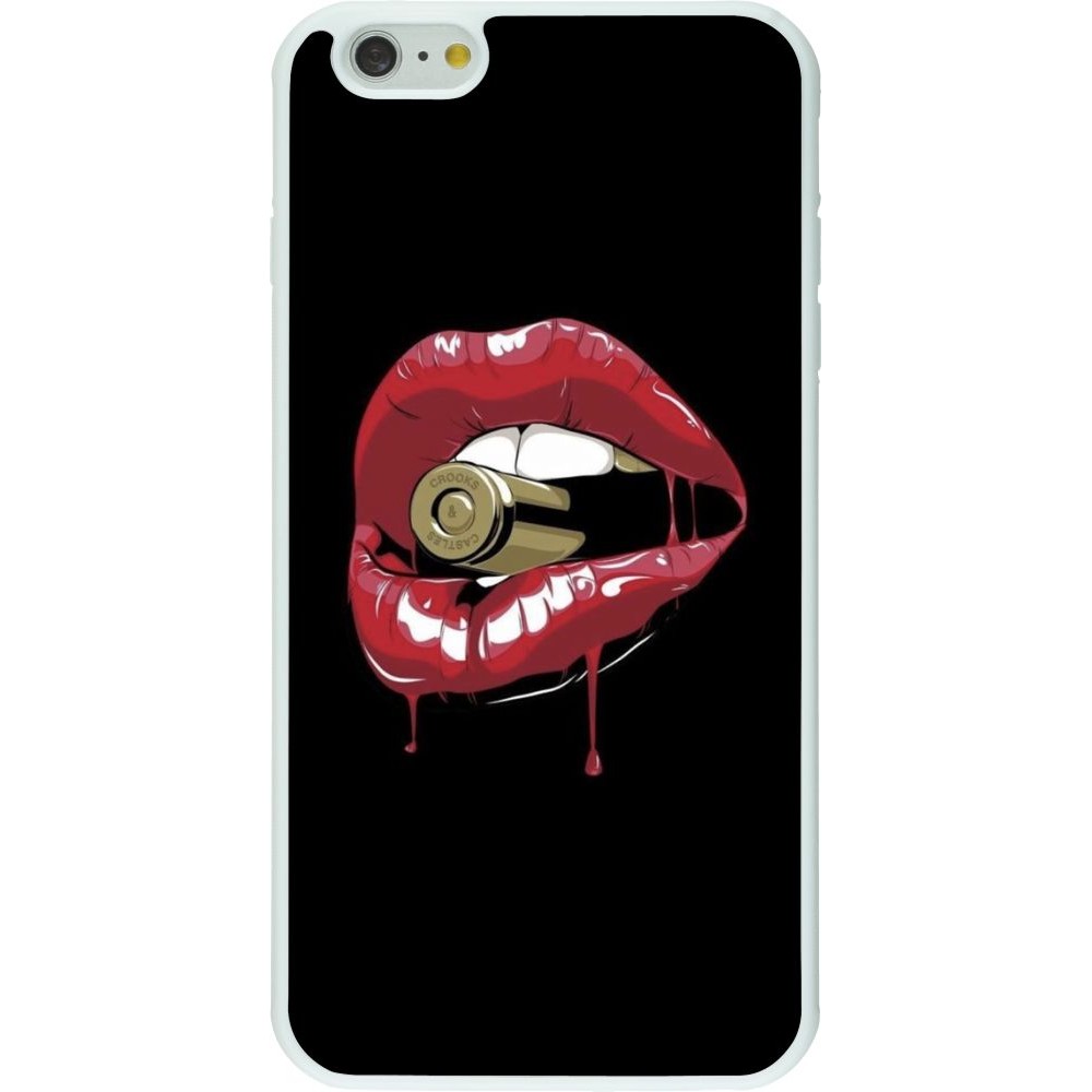 Coque iPhone 6 Plus / 6s Plus - Silicone rigide blanc Lips bullet