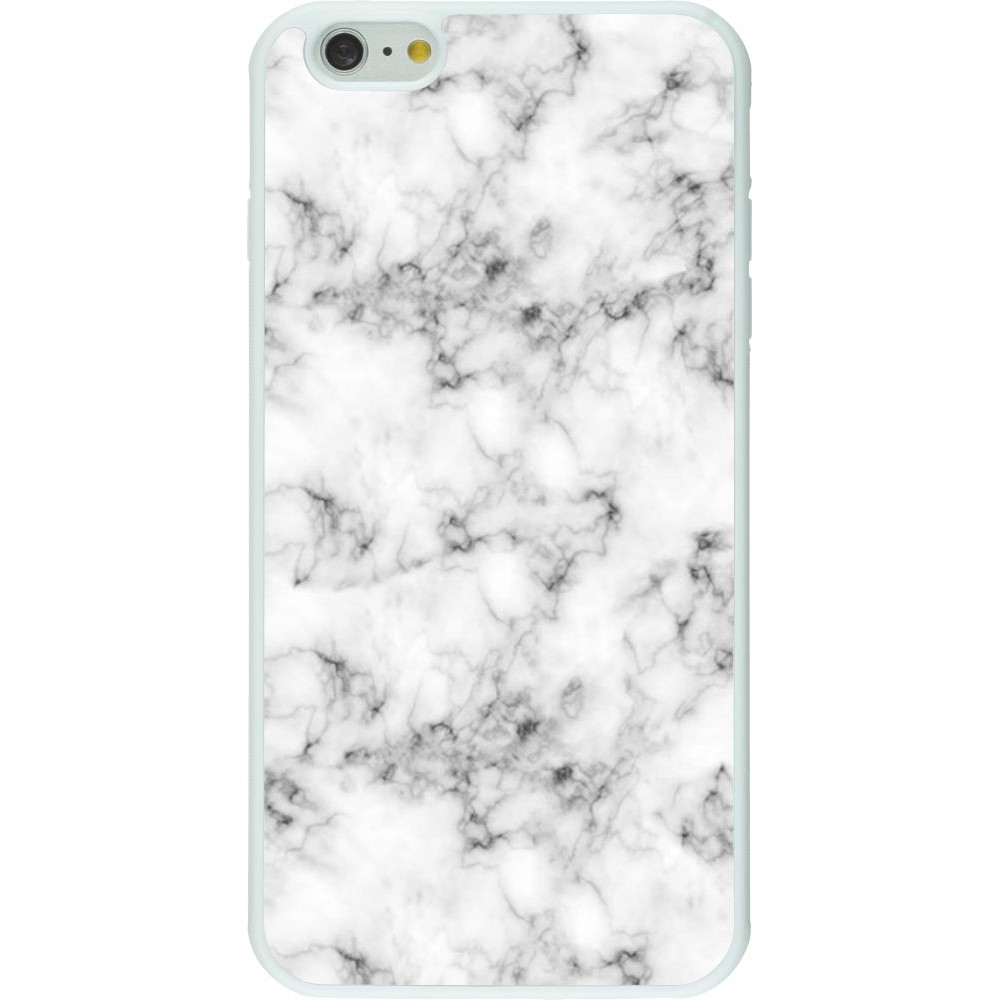 Coque iPhone 6 Plus / 6s Plus - Silicone rigide blanc Marble 01