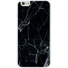 Coque iPhone 6 Plus / 6s Plus - Silicone rigide blanc Marble Black 01