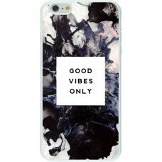 Coque iPhone 6 Plus / 6s Plus - Silicone rigide blanc Marble Good Vibes Only