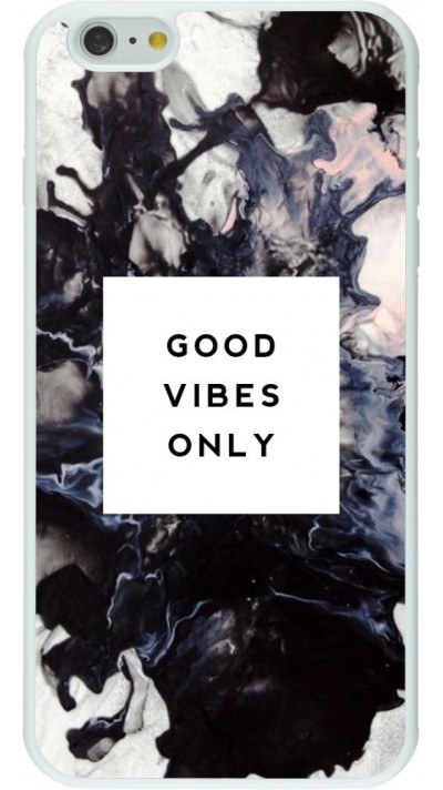 Hülle iPhone 6 Plus / 6s Plus - Silikon weiss Marble Good Vibes Only
