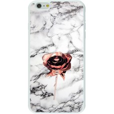 Coque iPhone 6 Plus / 6s Plus - Silicone rigide blanc Marble Rose Gold
