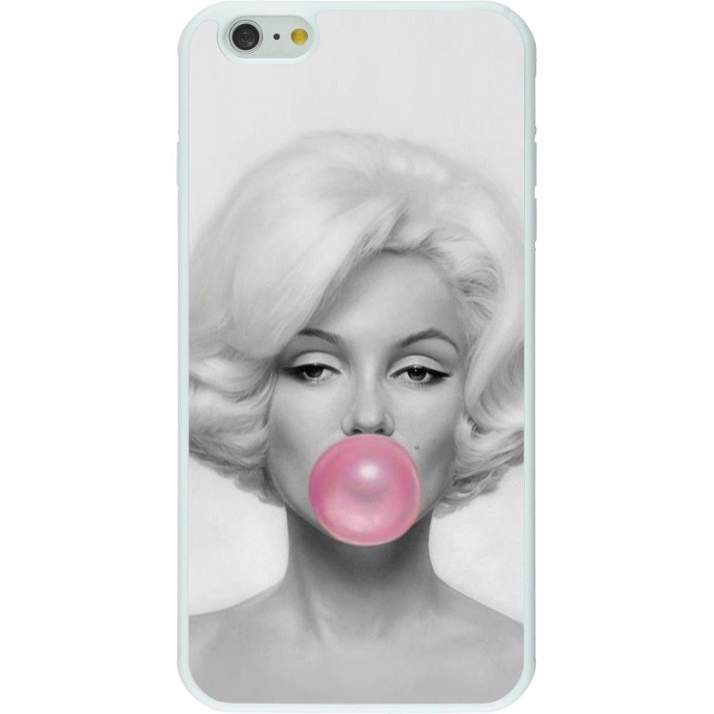 Coque iPhone 6 Plus / 6s Plus - Silicone rigide blanc Marilyn Bubble