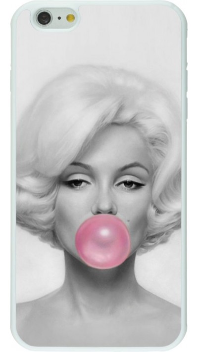 Coque iPhone 6 Plus / 6s Plus - Silicone rigide blanc Marilyn Bubble