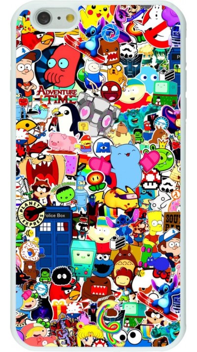 Coque iPhone 6 Plus / 6s Plus - Silicone rigide blanc Mixed cartoons