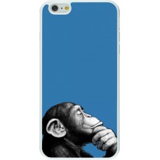 Hülle iPhone 6 Plus / 6s Plus - Silikon weiss Monkey Pop Art