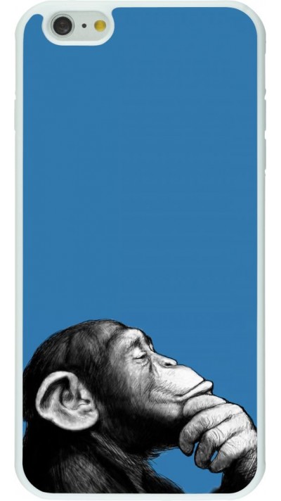 Hülle iPhone 6 Plus / 6s Plus - Silikon weiss Monkey Pop Art