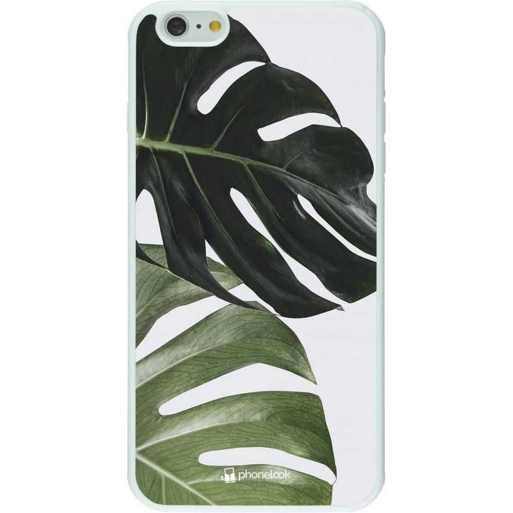 Hülle iPhone 6 Plus / 6s Plus - Silikon weiss Monstera Plant