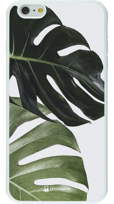 Hülle iPhone 6 Plus / 6s Plus - Silikon weiss Monstera Plant