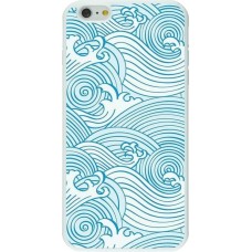 Coque iPhone 6 Plus / 6s Plus - Silicone rigide blanc Ocean Waves