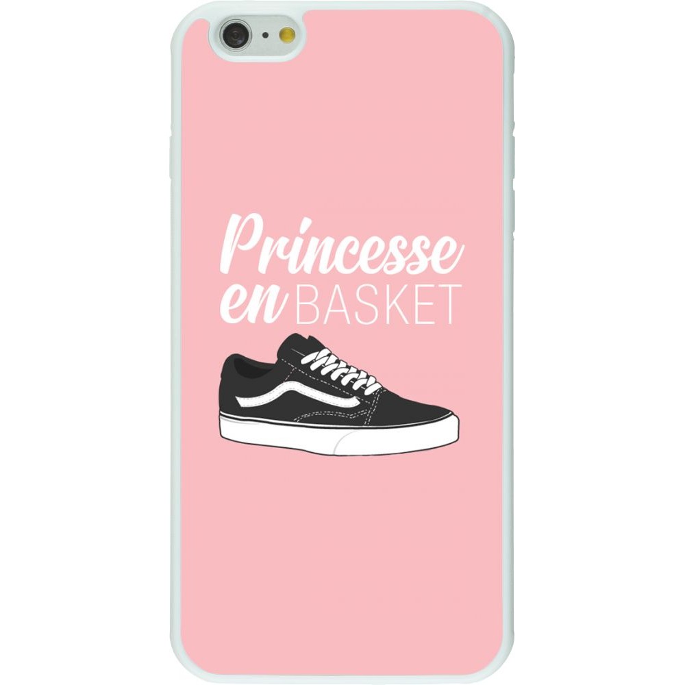 Coque iPhone 6 Plus / 6s Plus - Silicone rigide blanc princesse en basket