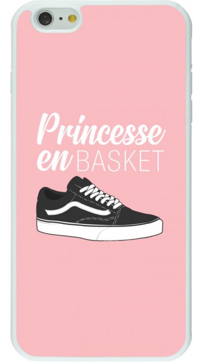 Coque iPhone 6 Plus / 6s Plus - Silicone rigide blanc princesse en basket