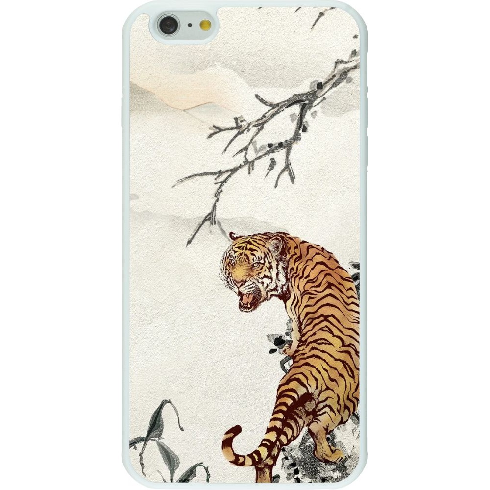 Coque iPhone 6 Plus / 6s Plus - Silicone rigide blanc Roaring Tiger