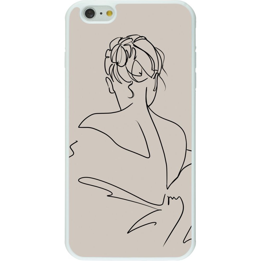 Coque iPhone 6 Plus / 6s Plus - Silicone rigide blanc Salnikova 05