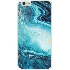 Hülle iPhone 6 Plus / 6s Plus - Silikon weiss Sea Foam Blue