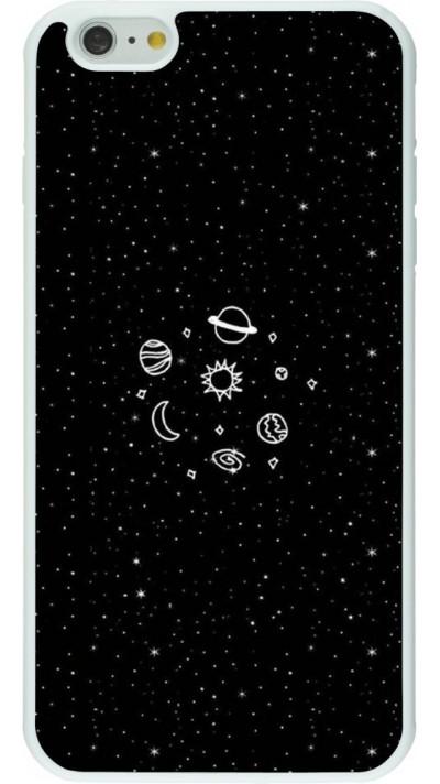 Coque iPhone 6 Plus / 6s Plus - Silicone rigide blanc Space Doodle