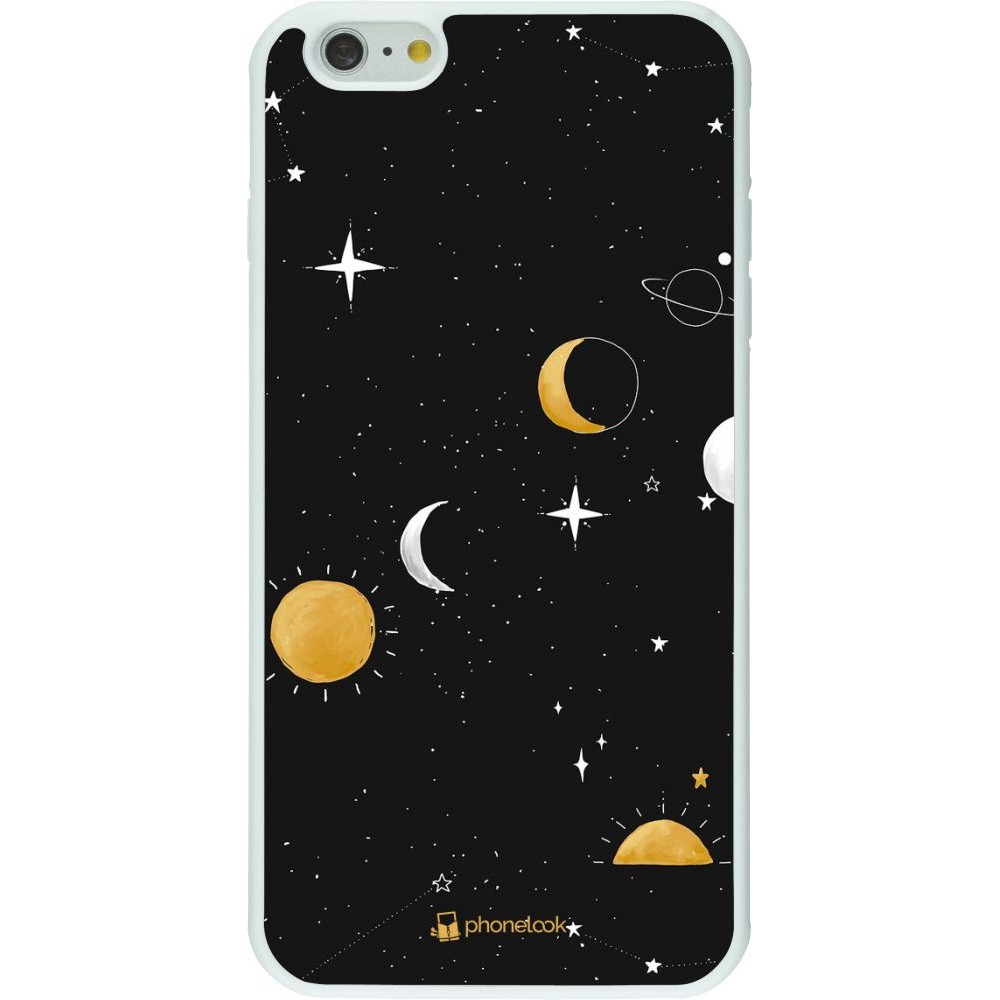 Coque iPhone 6 Plus / 6s Plus - Silicone rigide blanc Space Vect- Or