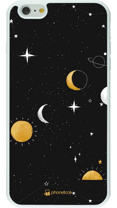 Hülle iPhone 6 Plus / 6s Plus - Silikon weiss Space Vect- Or